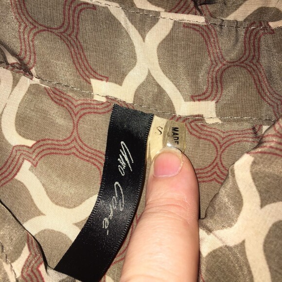 UnoCore dress Womens Small brown long sleeve mini lace buttons Prairie Cottage - Picture 3 of 7